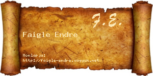 Faigle Endre névjegykártya